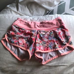 floral lululemon shorts
